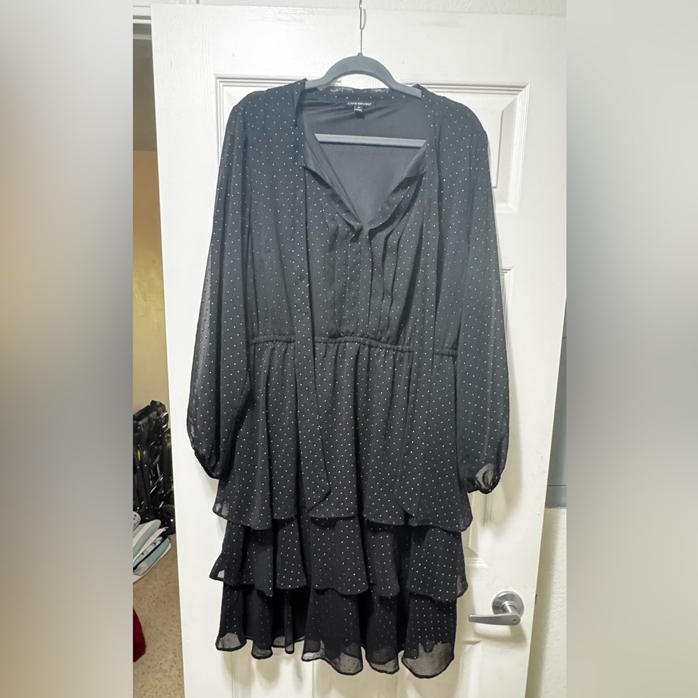 Lane Bryant Black Polka Dot Dress